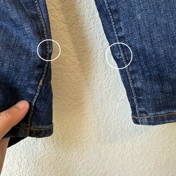 ELSE Mid-Rise Cropped Skinny Jeans in Blue - Picture 6 of 14